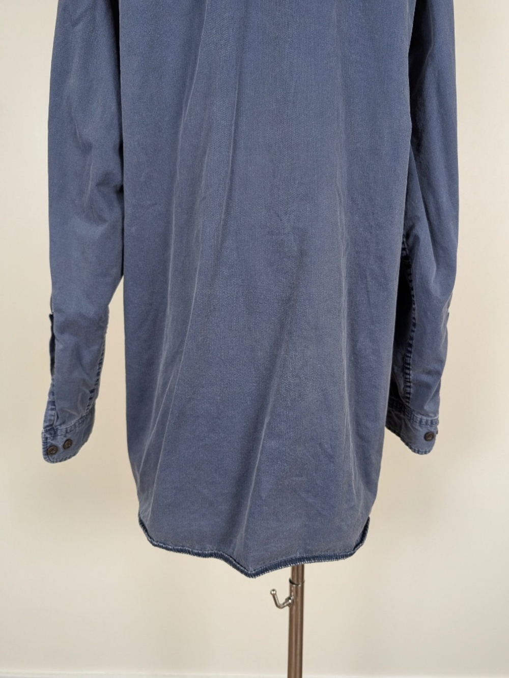 Redhead Lined Oversized Shacket Cotton Size 2XL Blue Relaxed Fit - Picture 8 of 14